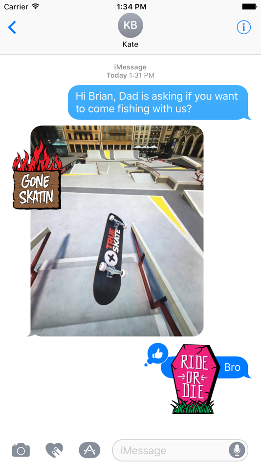 Приложение для стикеров на айфон. True Skate Скриншот.