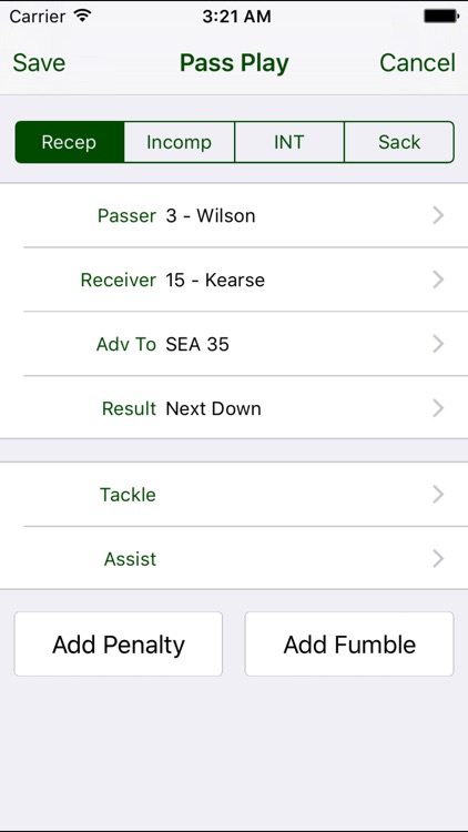 iTouchdown Football Scorekeeping