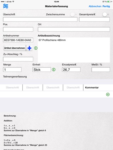 MEiAPPS Montagebericht screenshot 3