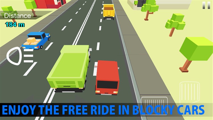 Traffic Blocky Racer-Drive in Beautiful Pixel City screenshot-4