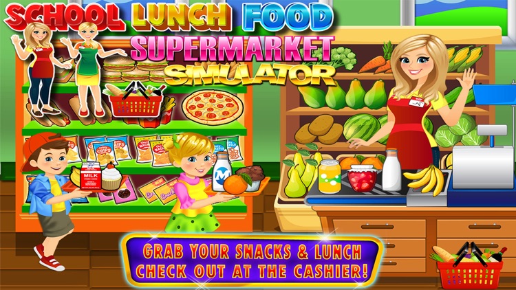 Supermarket School Lunch Food - Cashier Games FREE