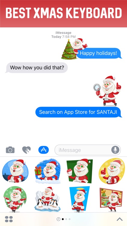SANTAJI - Christmas Holiday Stickers for iMessage
