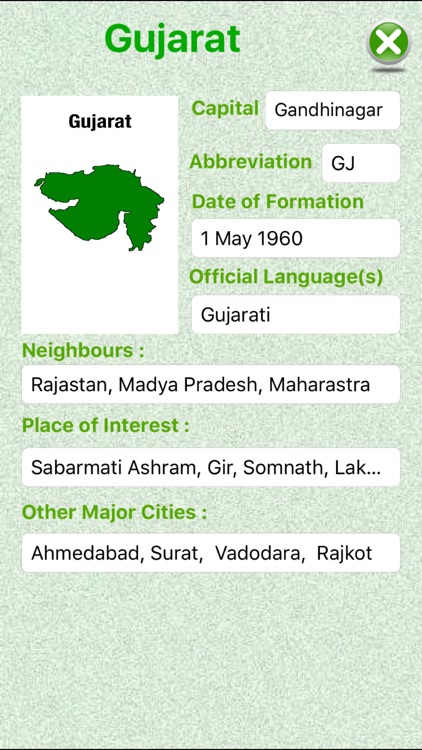 India States & Capitals. 4 Type of Quiz & Games!!!