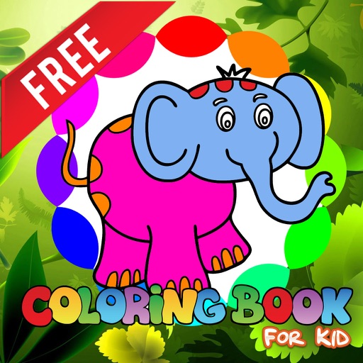 Paint Animals Magic Zoo Coloring Pages for Kids Icon