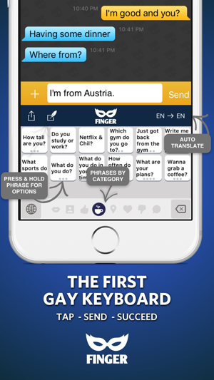 FINGER Gay Keyboard for any dating app!(圖1)-速報App