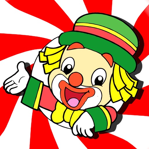 Circus Clown Flying with Balloons: Game for kids
