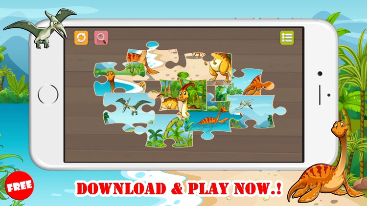 Dinosaur Jigsaw Puzzles Learning Games For Kids 2 screenshot-4