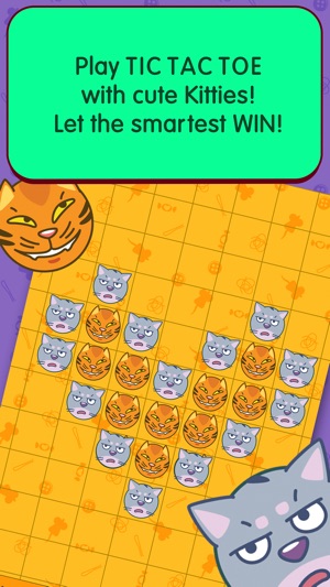 Tic Tac Toe 2 player games with Sly Kitties! PRO!(圖3)-速報App