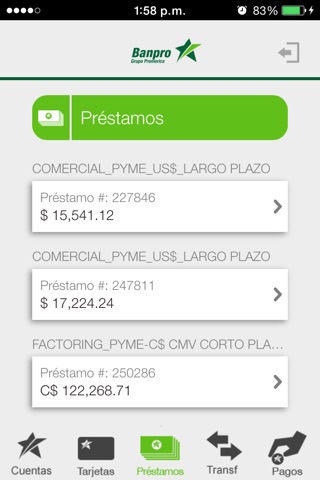 Banpro Móvil screenshot 4