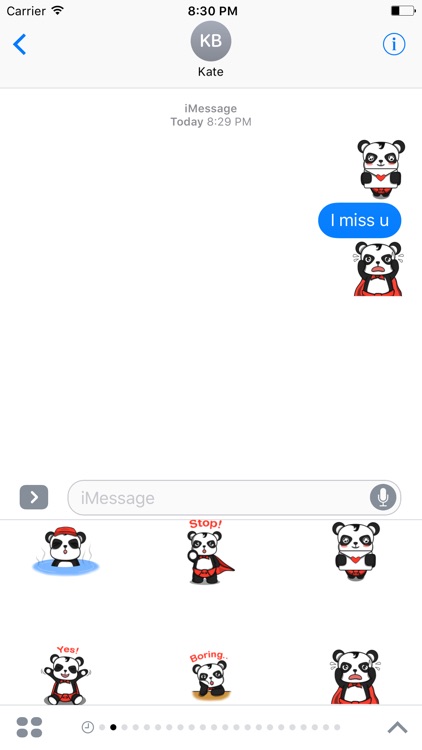 Panda Super Man Sticker screenshot-3