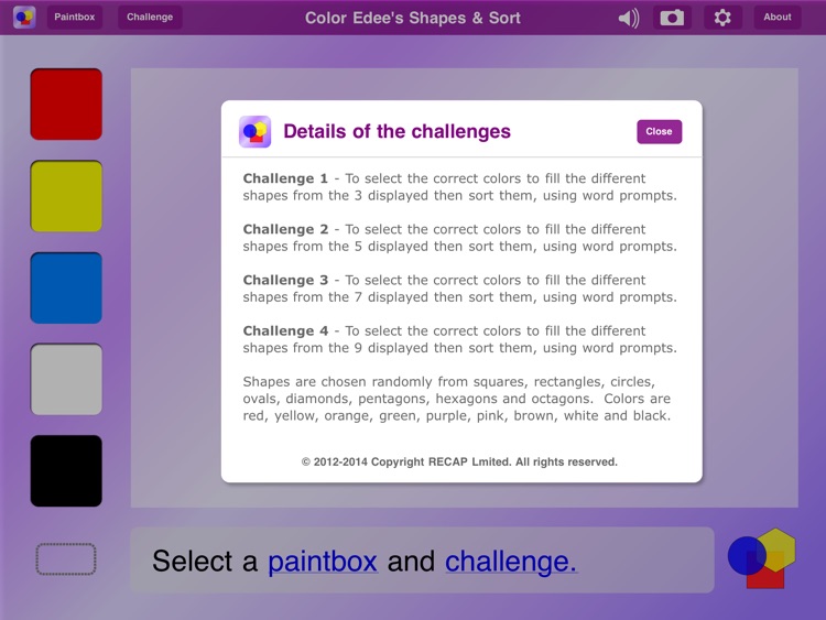 Color My Shapes & Sort