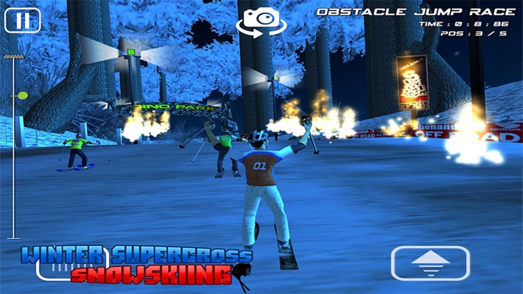 Winter Super Cross SnowSkiing - Free 3D Snow Water Racing Madness Game screenshot-4