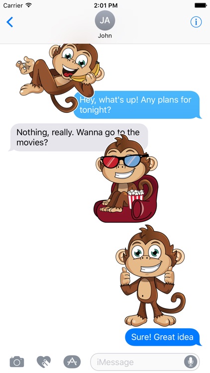 Cute Monkey Stickers