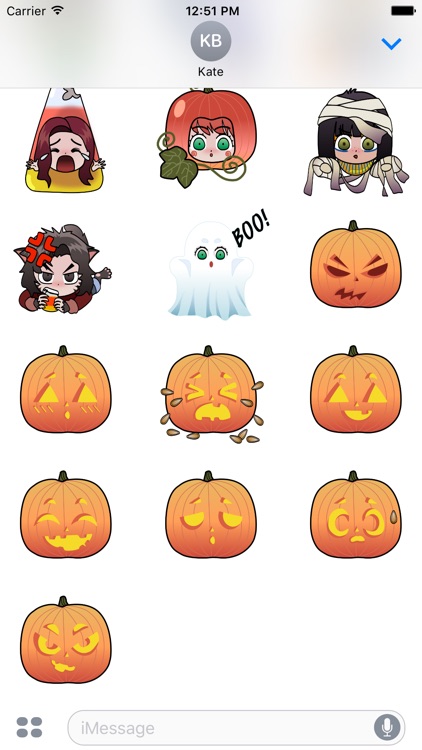 Halloween Animated Kawaiimoji Sticker Pack