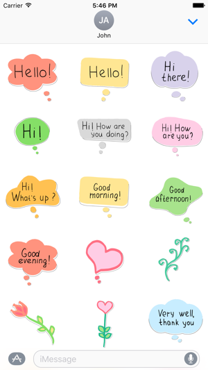 Say Hello - stickers with wishes and gre