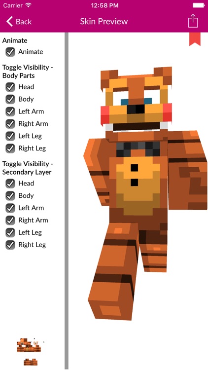 how to make a minecraft fnaf skin pc