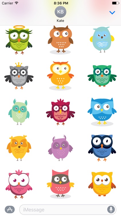 Colorful Owls - Fx Sticker