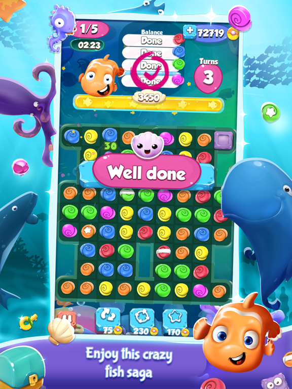 Fish Ocean Match 3 Games: Adventure Matching Mania screenshot 4