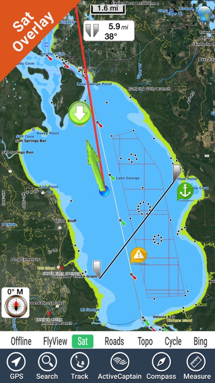 Lake George New York HD GPS fishing chart offline