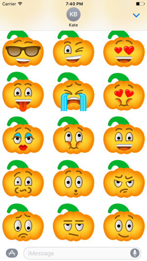 Pumpkin Halloween Emoji Sticker #4(圖3)-速報App