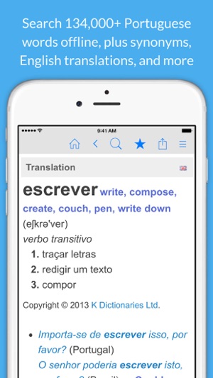 Portuguese Dictionary & Thesaurus +English Trans(圖1)-速報App