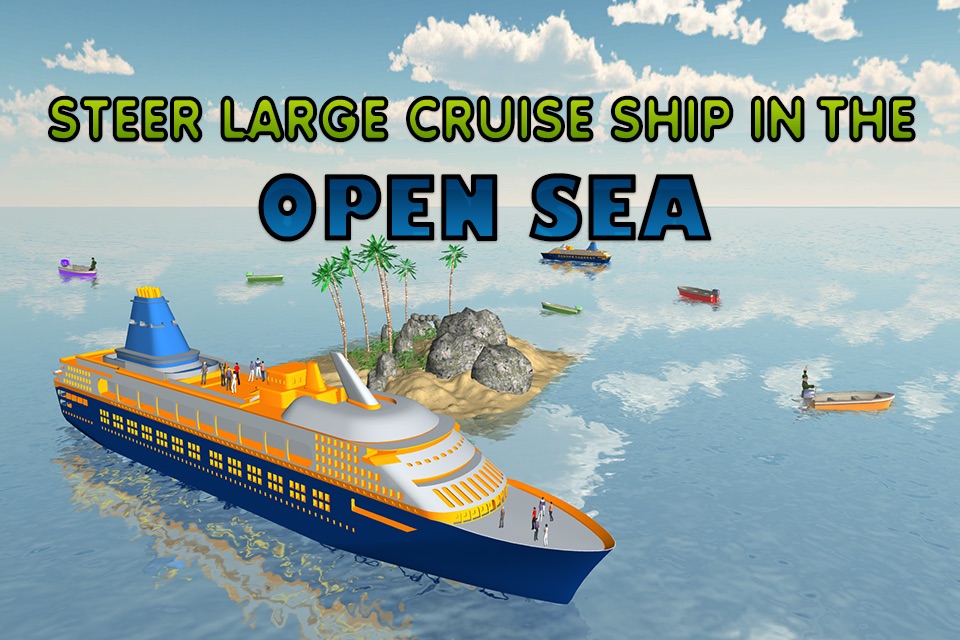 Cruise Ship Simulator 3D – Sail mega boat on sea to pick & drop passengers from Island screenshot 2