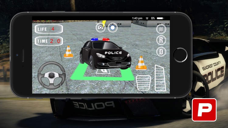 3D Police Car Parking -Real Driving Test Simulator