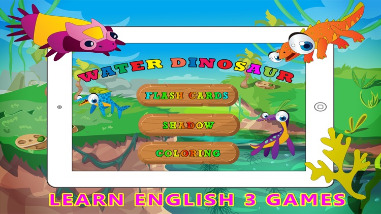 Water Dinosaur Learning - Kids Puzzle Color Pages