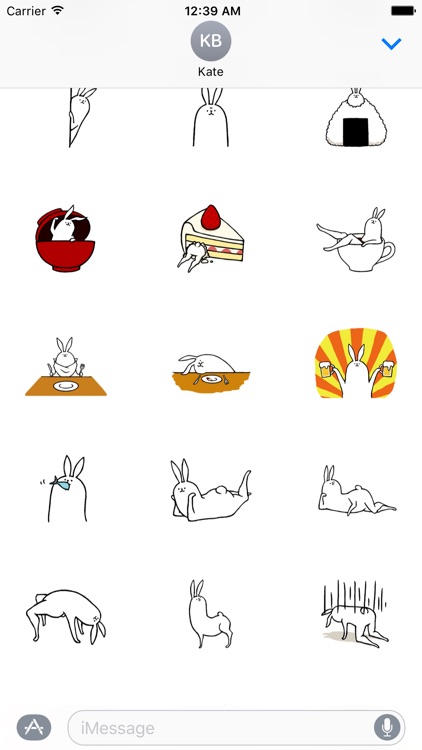 Weird long leg rabbit 2 - Stickers for iMessage