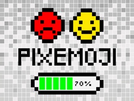 Express yourself with Pixemoji's large pixelated iMessages