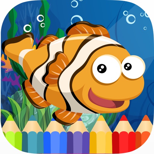 Ocean Animal Coloring Books - Coloring for kids HD Icon