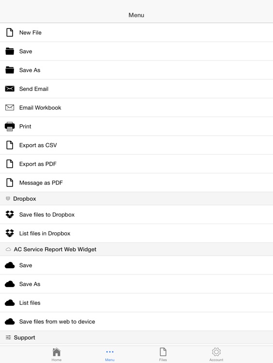 AC Service Sheet