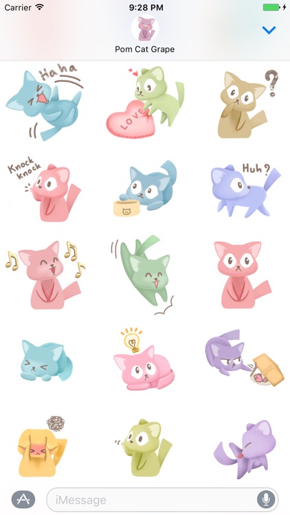 Pom Cats the Rainbow Kittens Stickers for Messages