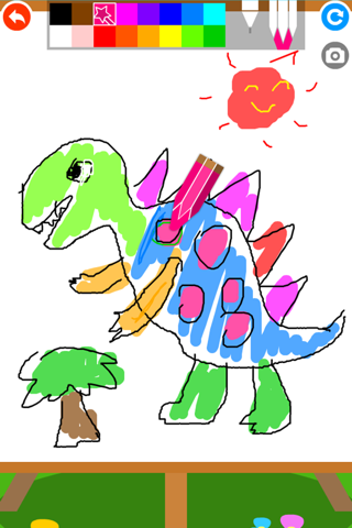 Dinosaur puzzle Doodle Colorin screenshot 3