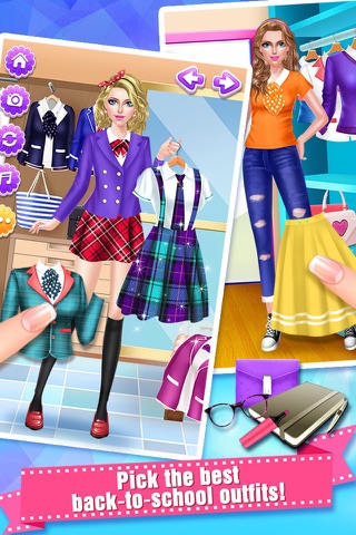 High School Girls Beauty Salon - Spa, Makeup & Fashion Dressup Games screenshot 4