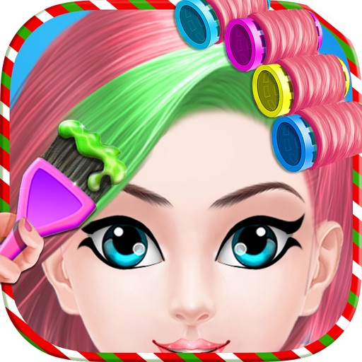 Christmas Princess Hair Salon : Virtual Hair Style iOS App