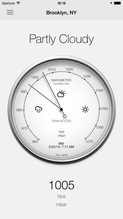 Barometer - Atmospheric pressure