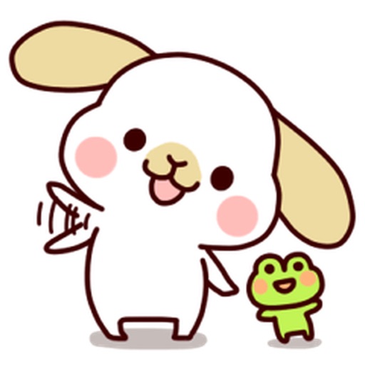 Rabbit And Frog Sticker