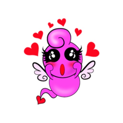 Cupid Pink Sticker iOS App
