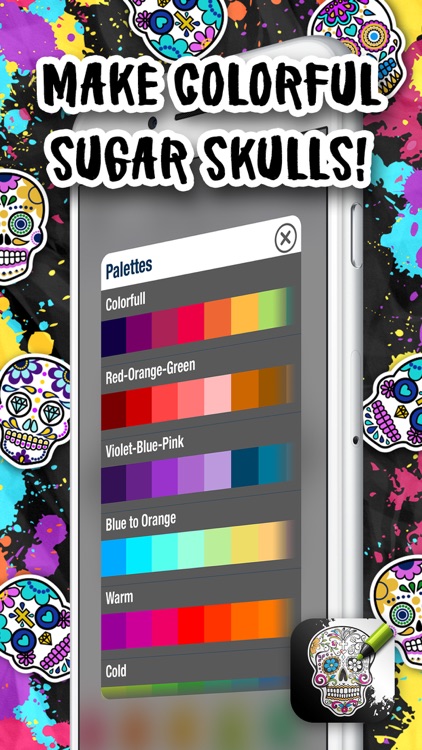 Sugar Skull Coloring Pages screenshot-4