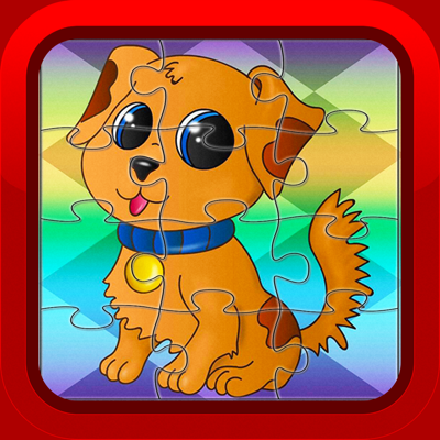 Dog Cat Pets Cartoon Jigsaw Puzzles Games for Kids