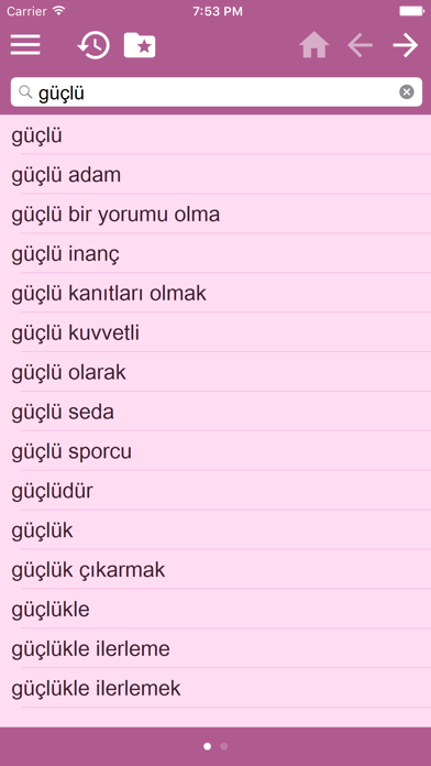 Japanese Turkish dictionary screenshot 3