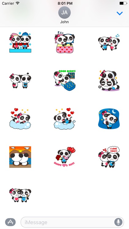 Couple Panda Sticker