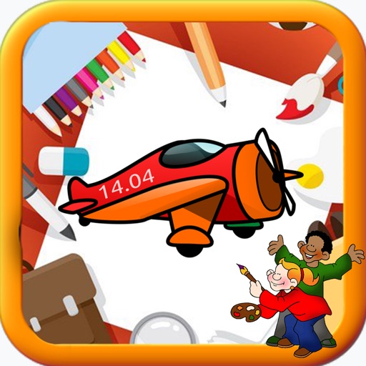 Book Colouring For Baby Aeroplane Version Icon