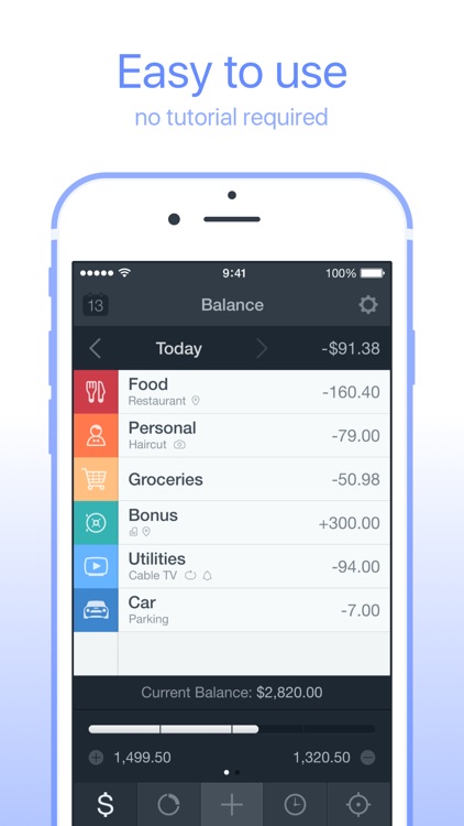 Saver – Personal Finance, Income & Expense tracker screenshot-0