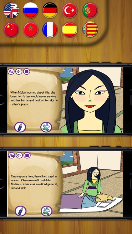 Mulan Classic tales - interactive book for kids.