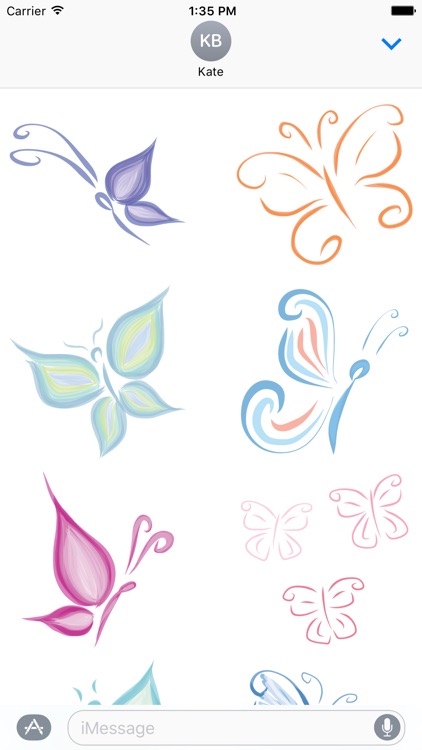 Butterfly sticker - flutter stickers for iMessage