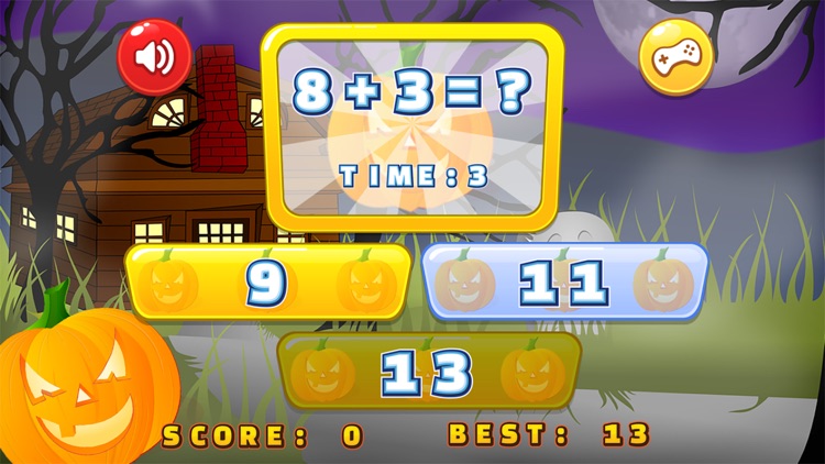 Math Halloween Number for kids - Add Subtract math