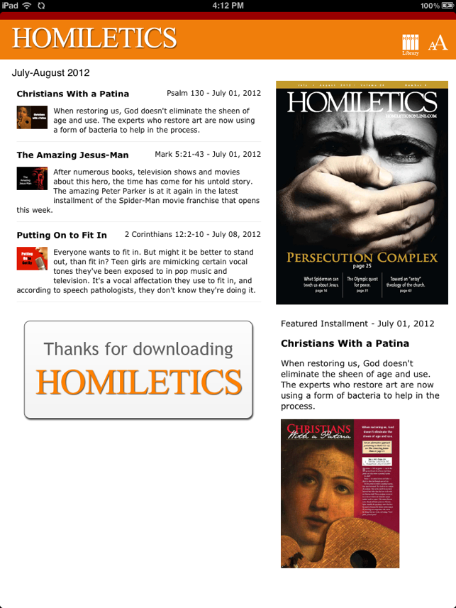 Homiletics for iPad