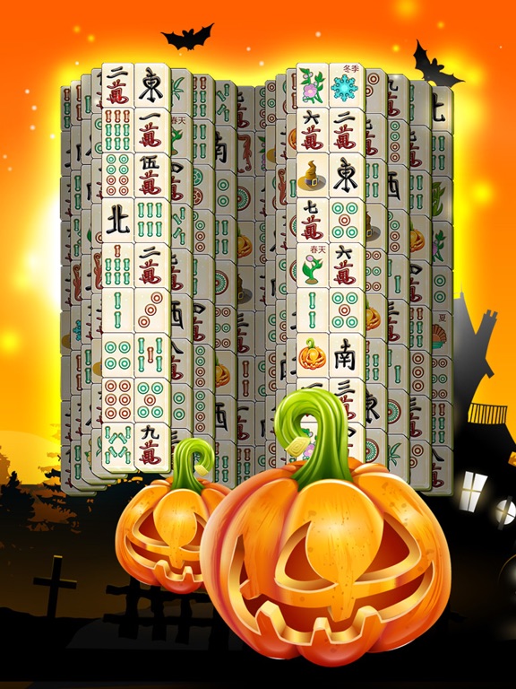 Halloween Mahjong - Spooky Pumpkin Puzzle Deluxe screenshot 2
